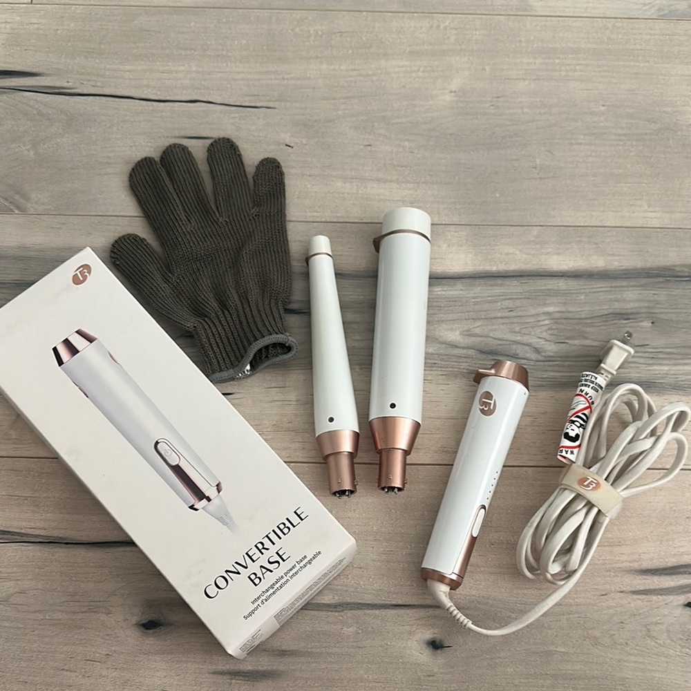 T3 White and Rose Gold Convertible Hair Styling Set